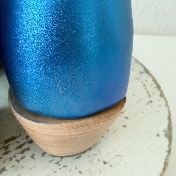 Lane SMOKESHOW Womens Cowboy Boots 10 Blue Western Cowgirl Mid Calf Pointed Toe - Picture 5 of 14